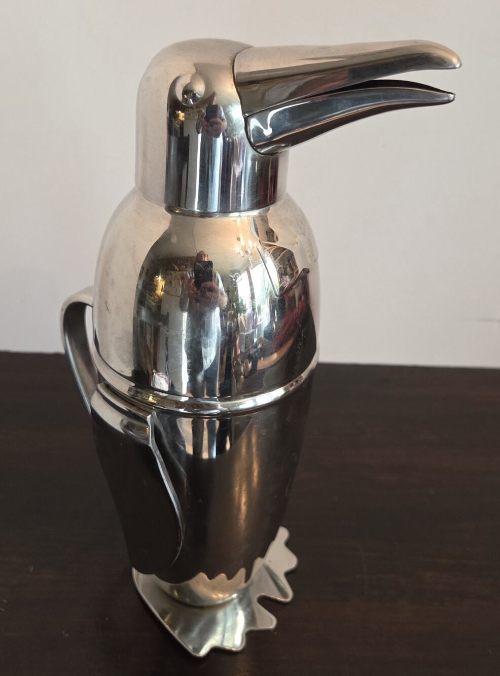 Pottery Barn Penguin Cocktail Drink Martini Shaker Mixer Art Deco Barware READ!